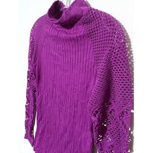 Bongo Ribbed Shirt Top Juniors L XL Cut Out Crochet Sleeves Festival Y2K 90s NWT